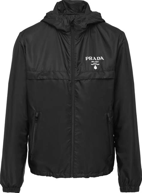 prada black windbreaker|prada re nylon windbreaker.